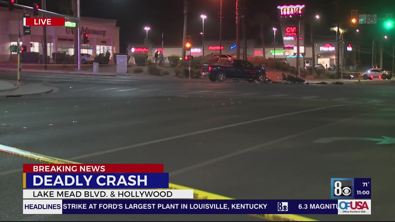 Motorcyclist killed after crash in northeast Las Vegas - YouTube