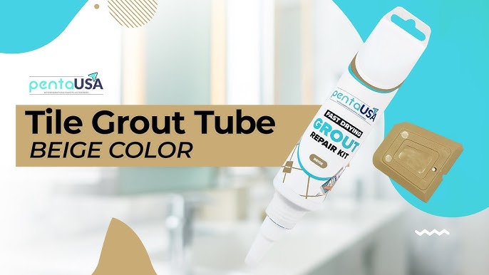 Pentausa Tile Grout - White Grout Filler Repairs Renews Tube