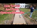 How to pour concrete sidewalks