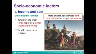 Factors affecting the population growth of a place