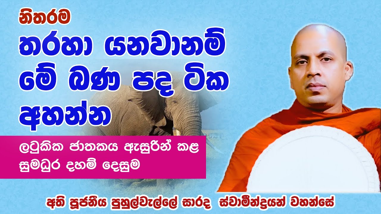 නිතරම තරහා යනවනම් මේ බණ පද ටික අහන්න | අති පූජනීය පුහුල්වැල්ලේ සාරද ස්වාමීන් වහන්සේ