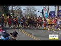 Mens professional runners begin 2024 boston marathon
