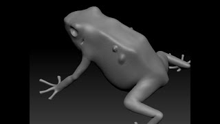 Frog ZBrush texture process