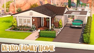 Couple&#39;s First Retro Family Home 💚 | The Sims 4 Speed Build