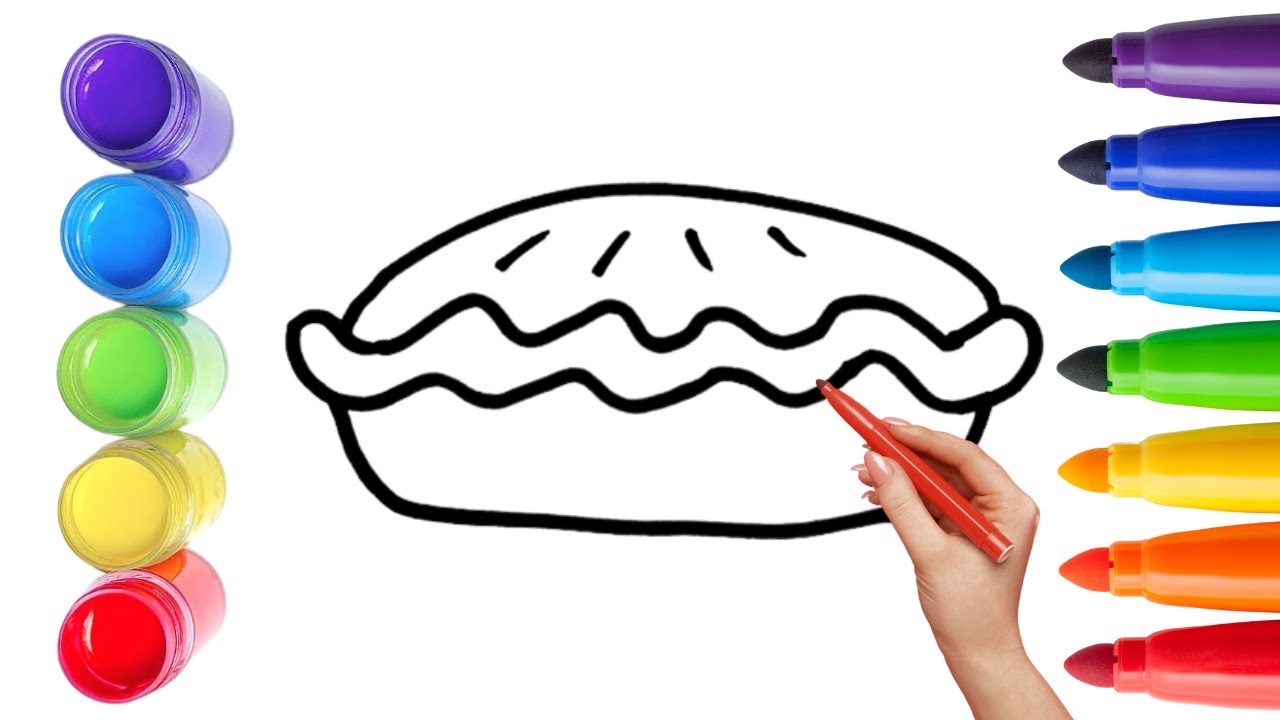 How To Draw cute pan cake EASY Drawing, Painting & Coloring For Kids and Toddlers_🌈🎨