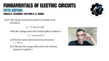 Problem 1.13 | The charge entering the positive terminal of an element is