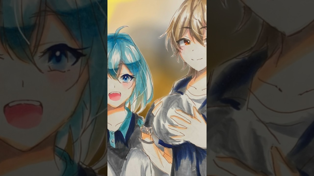 小6が描いてみた】カラフルピーチ🍑【うり・るな】ラウンドワン