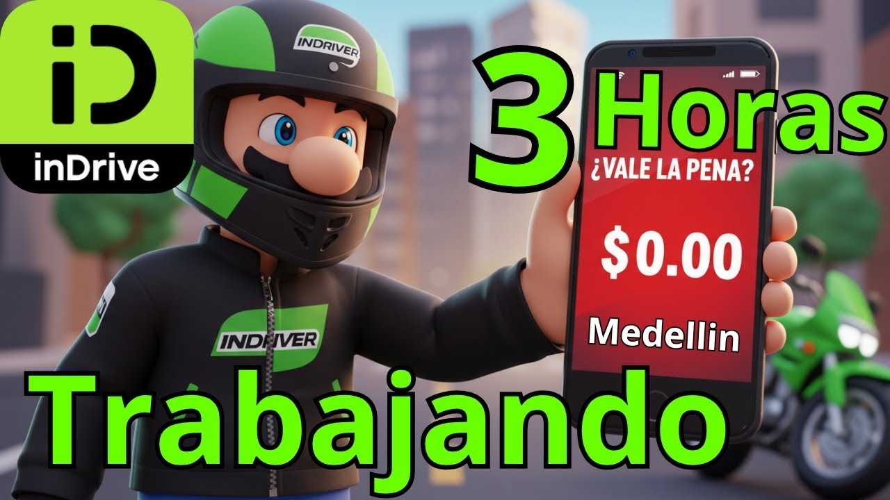 🔥Trabajé 3 Horas en InDriver Moto Medellín ¿Cuanto gané? | Apps de transporte 