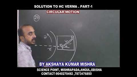 Q.No. 28 CIRCULAR MOTION  OF (H.C. Verma ) Concept of Physics