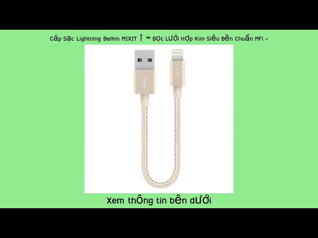 Cáp Sạc Lightning Belkin MIXIT↑™ Bọc Lưới Hợp Kim Siêu Bền Chuẩn MFi - Dài 12m