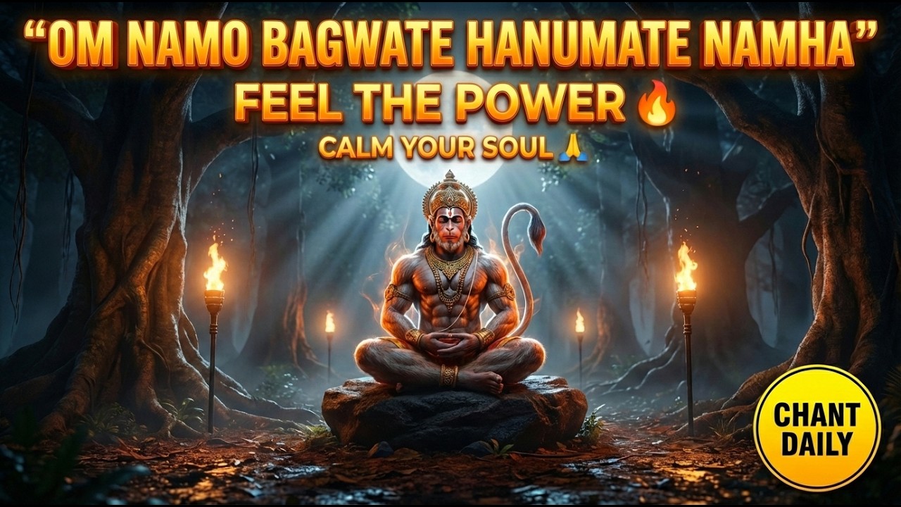 Om Namo Bhagwate Hanumate Namah 🙏 Powerful Hanuman Mantra for Strength & Protection