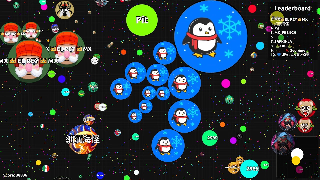 Agar.io - Short Solo Domination In A Busy FFA