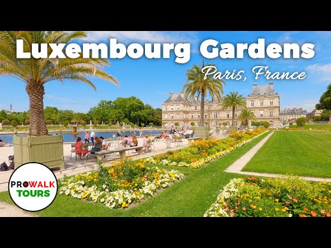 Luxemburg Gardens Walk in 4K UHD - Paris, France - With CAPTIONS!