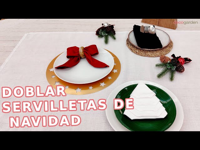 ▷ Doblar servilletas de tela para Navidad【 2023 】Monouso