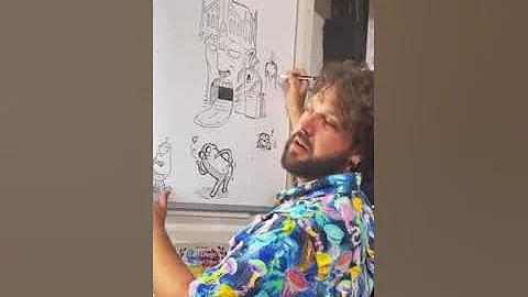 Whiteboard Drawing - Episode 1 - What should i make him draw next?