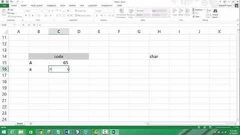 Code and Char functions in Microsoft Excel Tutorial Urdu Hindi | MS Excel Training | MS Excel Course