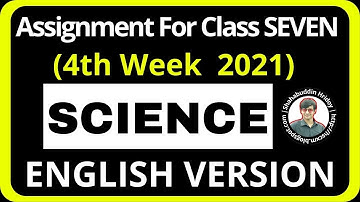 Science Assignment Class 7 (English Version) 4th Week 2021 | EV Science assignment 2021 class seven