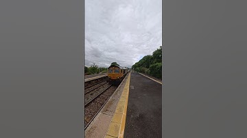 class 66 pulling salmon wagons.