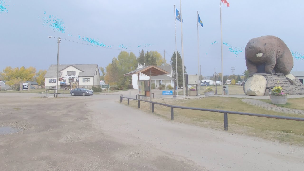 Driving from Grande Prairie City to Beaverlodge Town. Scenic