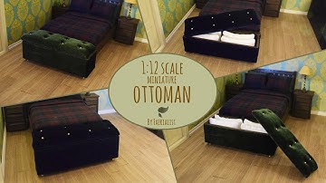 1:12 Scale Miniature Ottoman | Faerialist