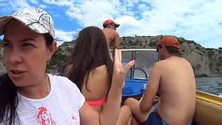 Царская бухта Новый свет Судак 2016 Borisych(Прогулка в Новый свет и на катере в Царскую бухту, пляж где купался Николай второй. Пешком по тропе назад...., 2016-07-22T04:39:11.000Z)
