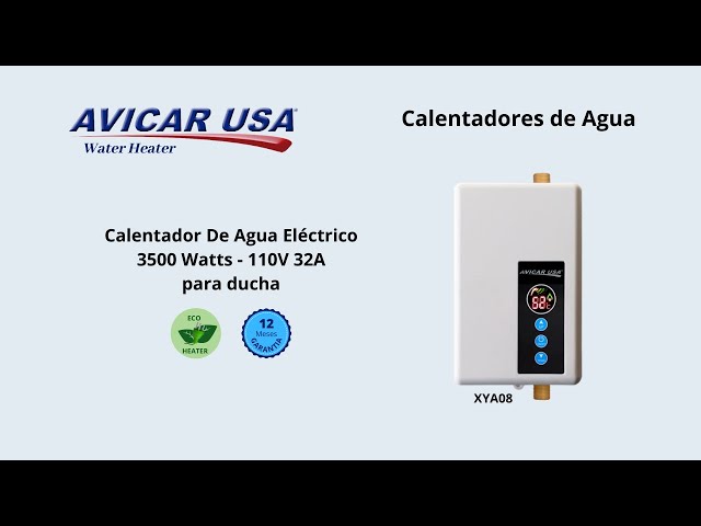 HEEDU Calentador de Agua Instantáneo Eléctrico, Boiler de paso 110V 3500W  Con Ducha, Pantalla Táctil de Ajuste de Temperatura, Adecuado para el  Lavado