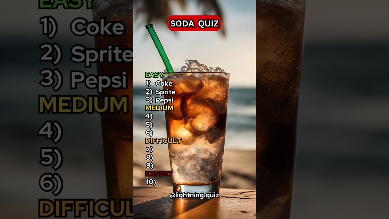 Soda Quiz. Guess the logos of these soft drinks. 