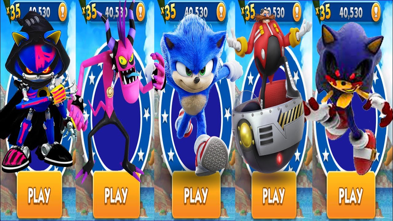 Sonic Dash - EXE Sonic vs Reaper Metal Sonic vs Movie Sonic All Bosses ...