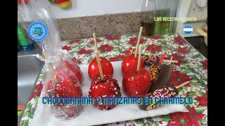 chocobanana y manzanas en caramelo, las recetas de anita