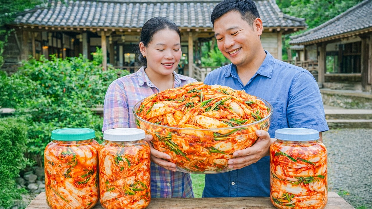 How to Make Kimchi Korean to Sell - Harvesting Chinese Cabbage Process | Trieu Mai Huong