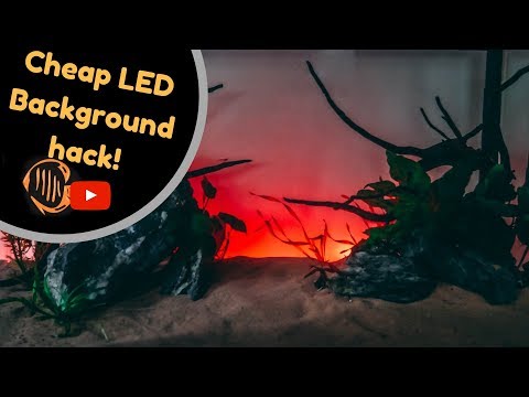 Cheap aquarium background LED lights hack!