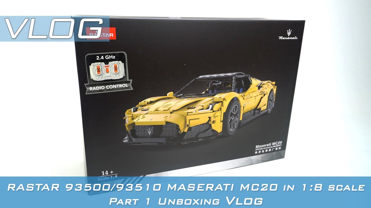 RASTAR 93500/93510 Maserati MC20 in 1:8 scale - Part 1 Unboxing Vlog