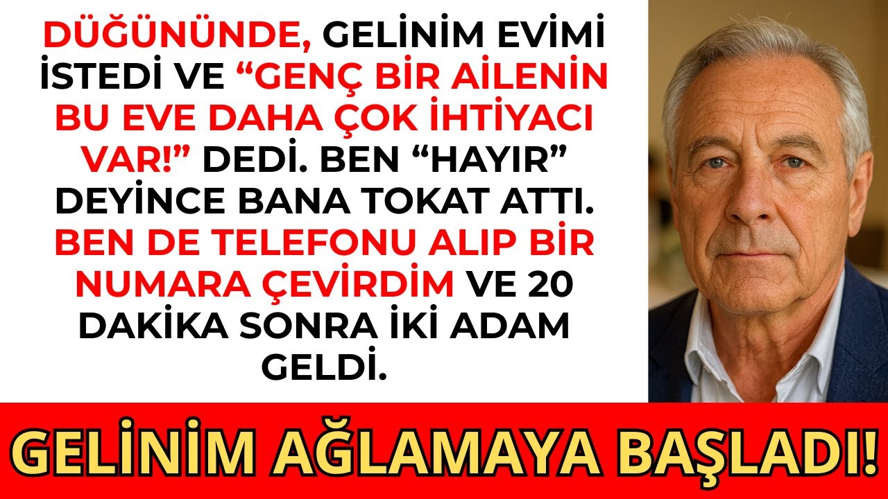 Gelinim düğününde beni küçük düşürdü. Bunun üzerine telefonu alıp numarayı çevirdim.