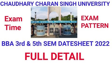CCSU BBA ( 3&5 sem) DATESHEET 2022 | EXAM PATTERN | EXAM TIME | Full Detail | DEEPAK THAKUR OFFICIAL