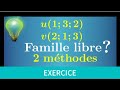 Famille libre lie  exercice facile pour comprendre la mthode  espace vectoriel prpa mpsi ecs