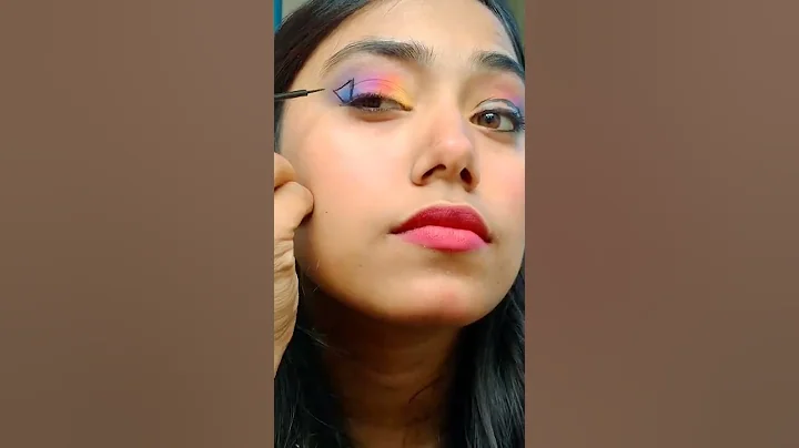 I tried this Viral wing eyeliner hack 👁️ #hack #shorts #makeup #viralshorts #youtubeshorts