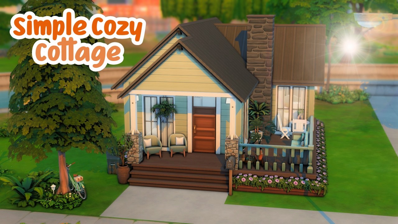 Simple Cozy Cottage || The Sims 4 - Speed Build - YouTube