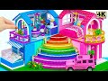 DIY Miniature House | Make Craft Your Dream Hot and Cold Apartment with Cardboard Rainbow Staircase