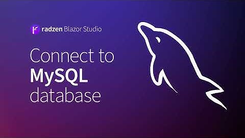 Cara menggunakan blazor mysql connection