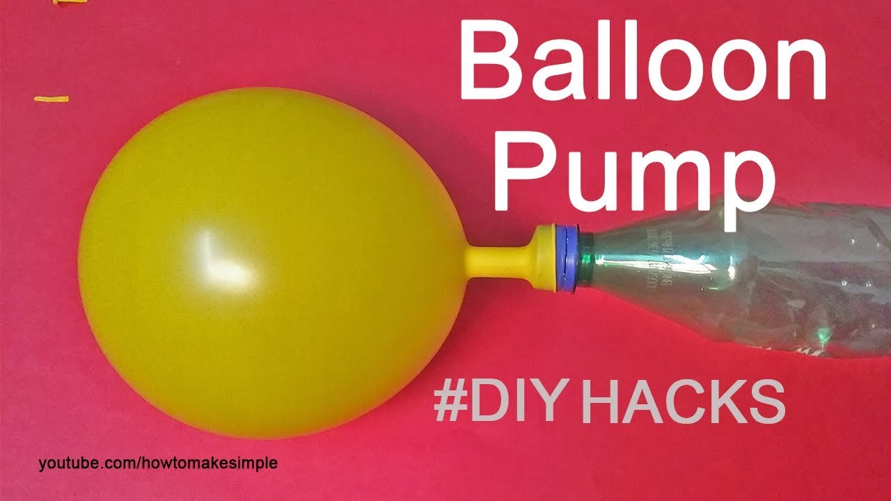 how to make simple balloon pump at home, best out of waste ideas, DIY balloon pump tutorial