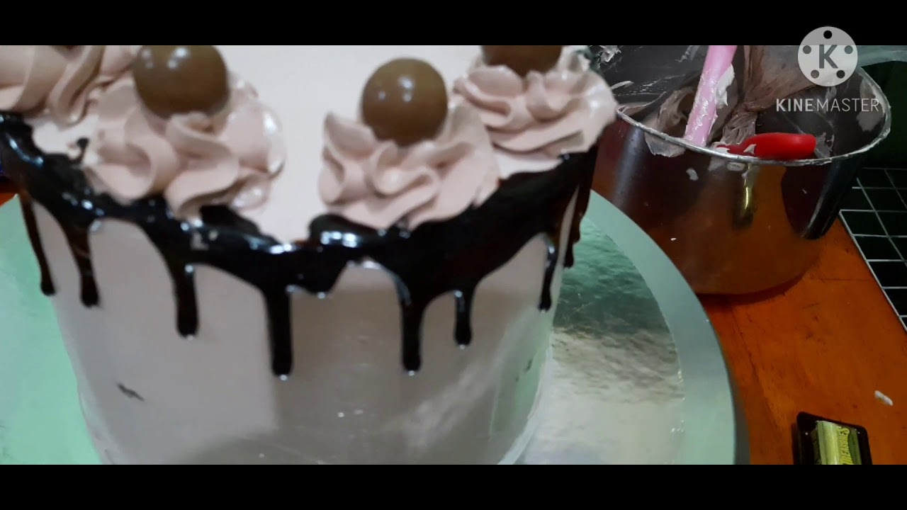 Chocolate drip cake basic tutorial - YouTube
