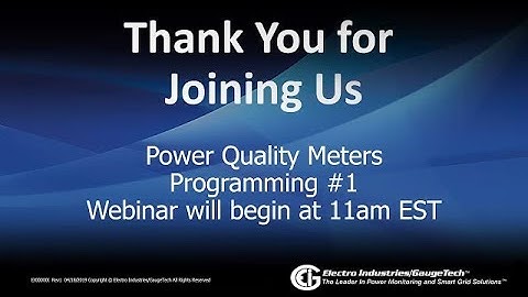 Nexus 1500+, 1450, 1252, and 1262/1272 Power Quality Meters - Programming Part 1