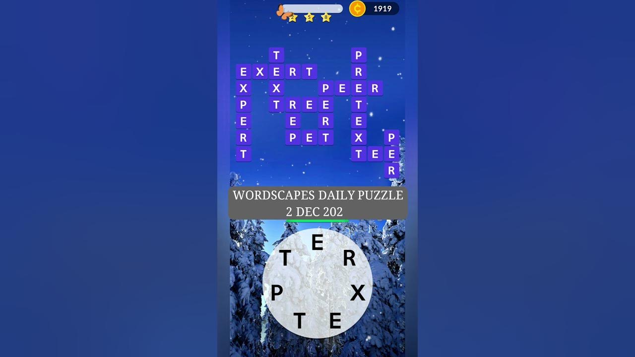 WOW DAILY PUZZLE 2 DECEMBER 2023 WORDSCAPES DAILY PUZZLE 2 DECEMBER 2023 crossword YouTube