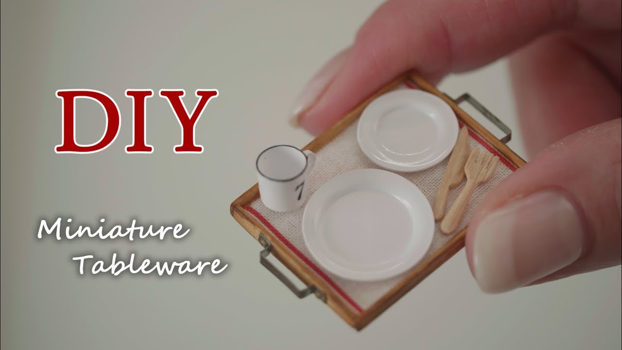 【ミニチュア】ミニチュアテーブルウェア作り🍴【Miniature】Making Miniature Tableware🍴