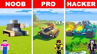 TNT TANK HOUSE BUILD CHALLENGE - Minecraft: NOOB vs PRO vs HACKER / Animation