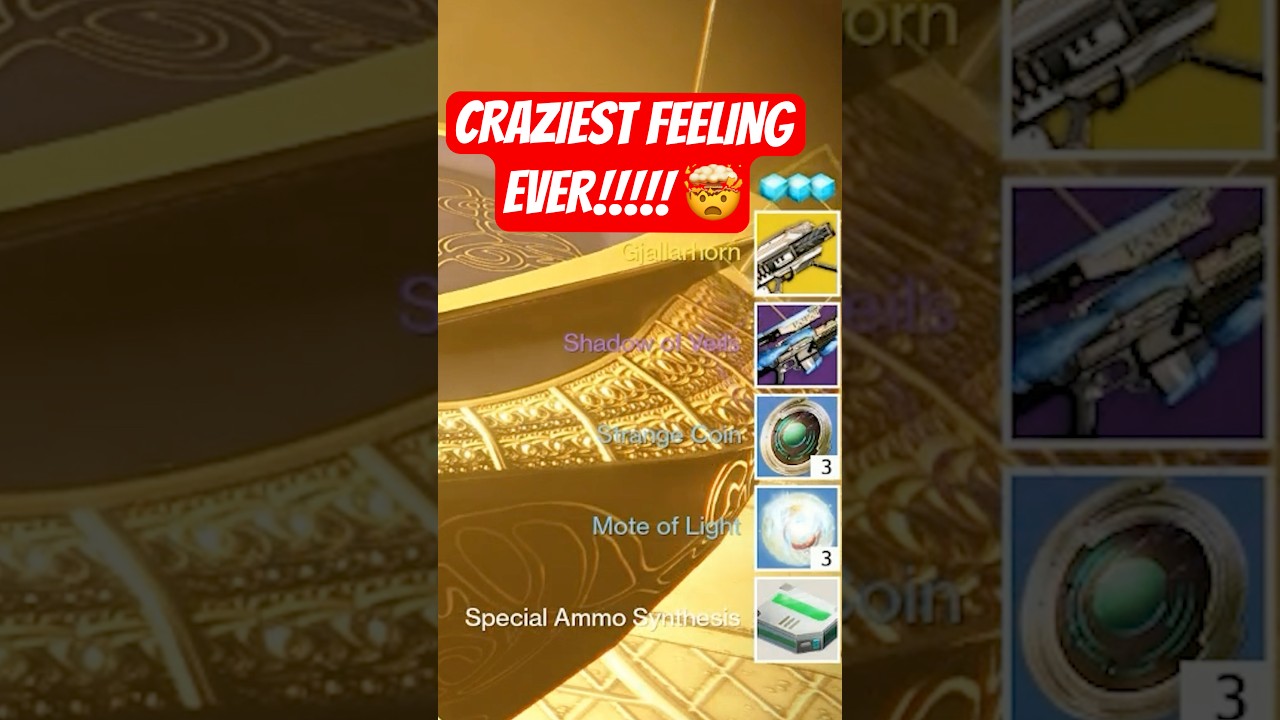 the best feeling in Destiny history...