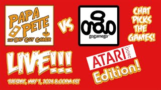 Papa Pete Vs GoGame Go LIVE!!!  Atari 2600 Edition  Papa Pete's Old Guys & Old Games LIVE!!!