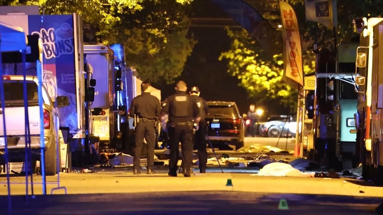 Nine dead, multiple injured after car plows into crowd during street ...