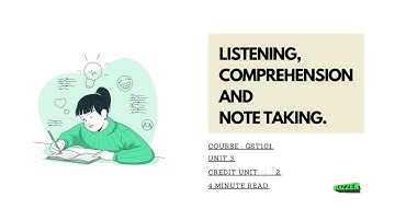 GST101 Unit 3 Course Summary.