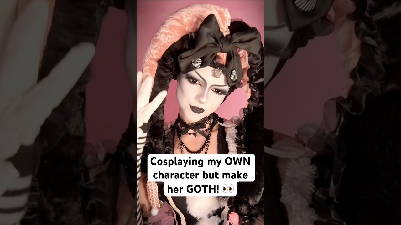 Cosplaying my OWN character but making her GOTH!! #cosplay #makeup #goth